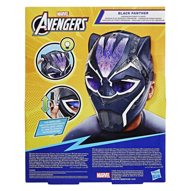 Ty avengers pantera negra vibranium fx máscara