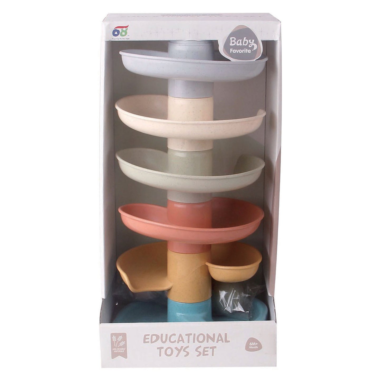 Torre a spirale colori pastello - 35 cm