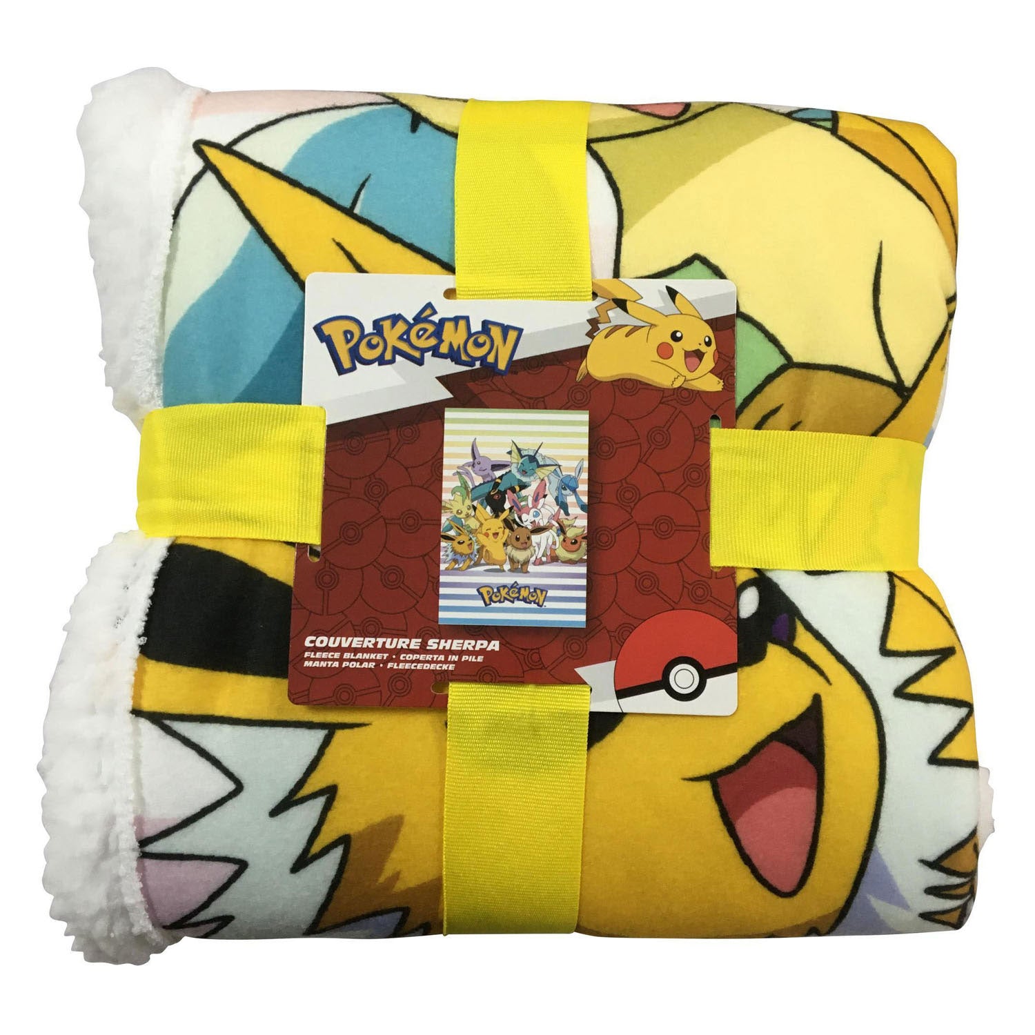 Plaid in pile Pokémon Evoluzioni Pokemon 100x150 cm