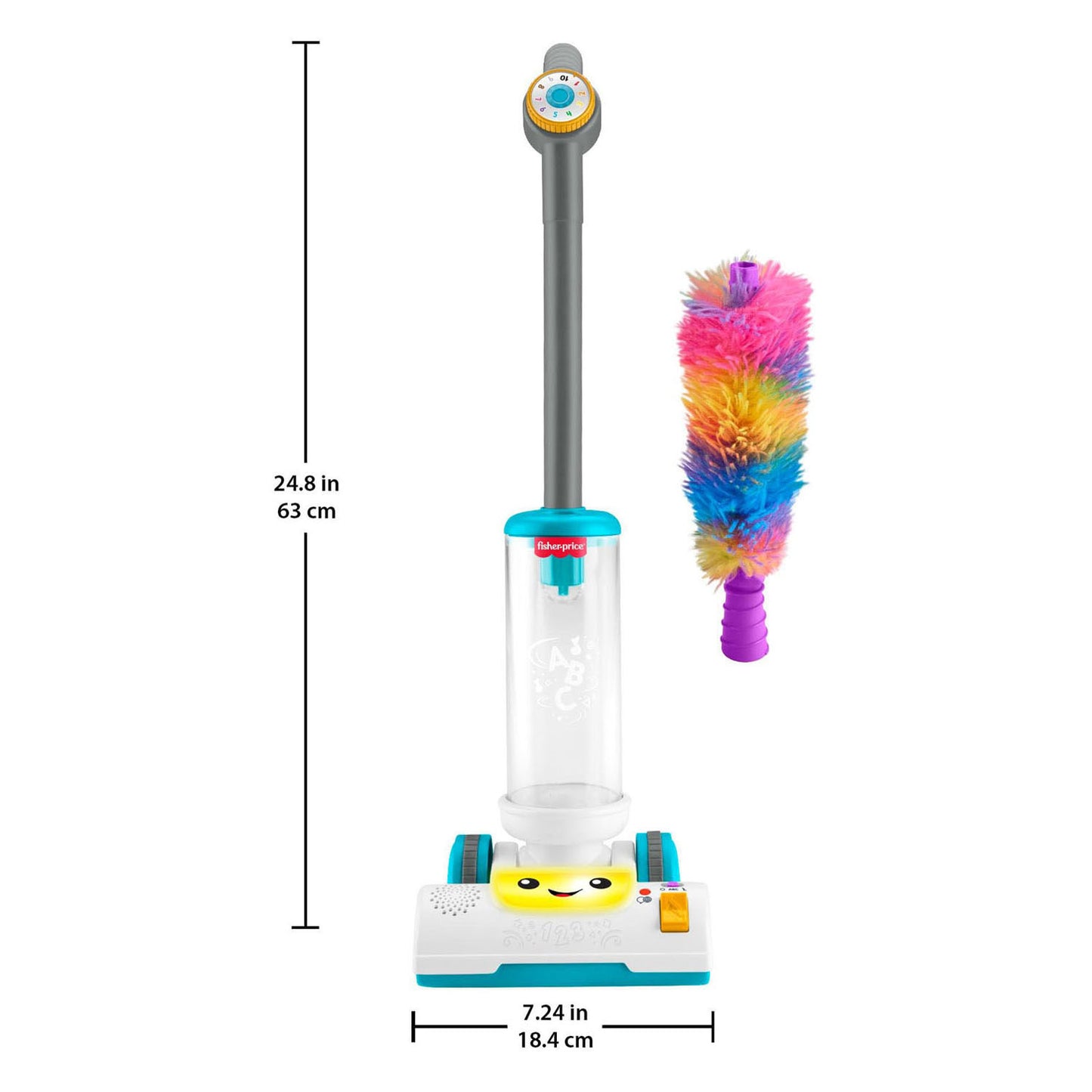 Divertente aspirapolvere 2 in 1 Fisher Price con paletta, luci e musica