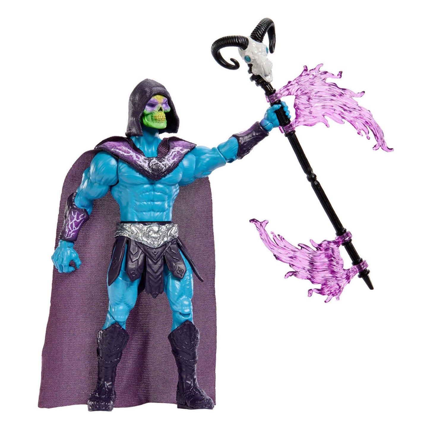Figura del film Masters of the Universe 2026 Skeleton - con bastone di distruzione con funzione di rotazione e rilascio
