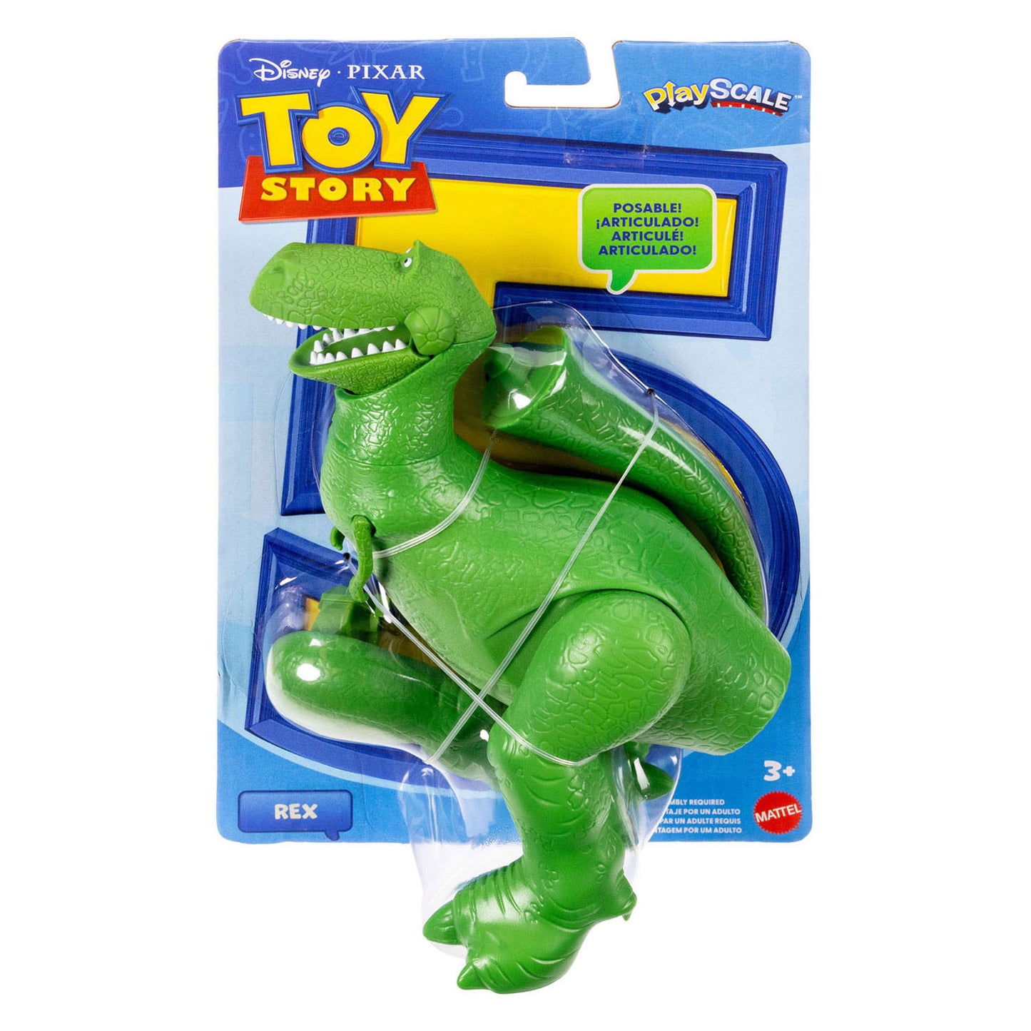 Action figure Mattel Disney e Pixar Toy Story Rex - 8 articolazioni mobili