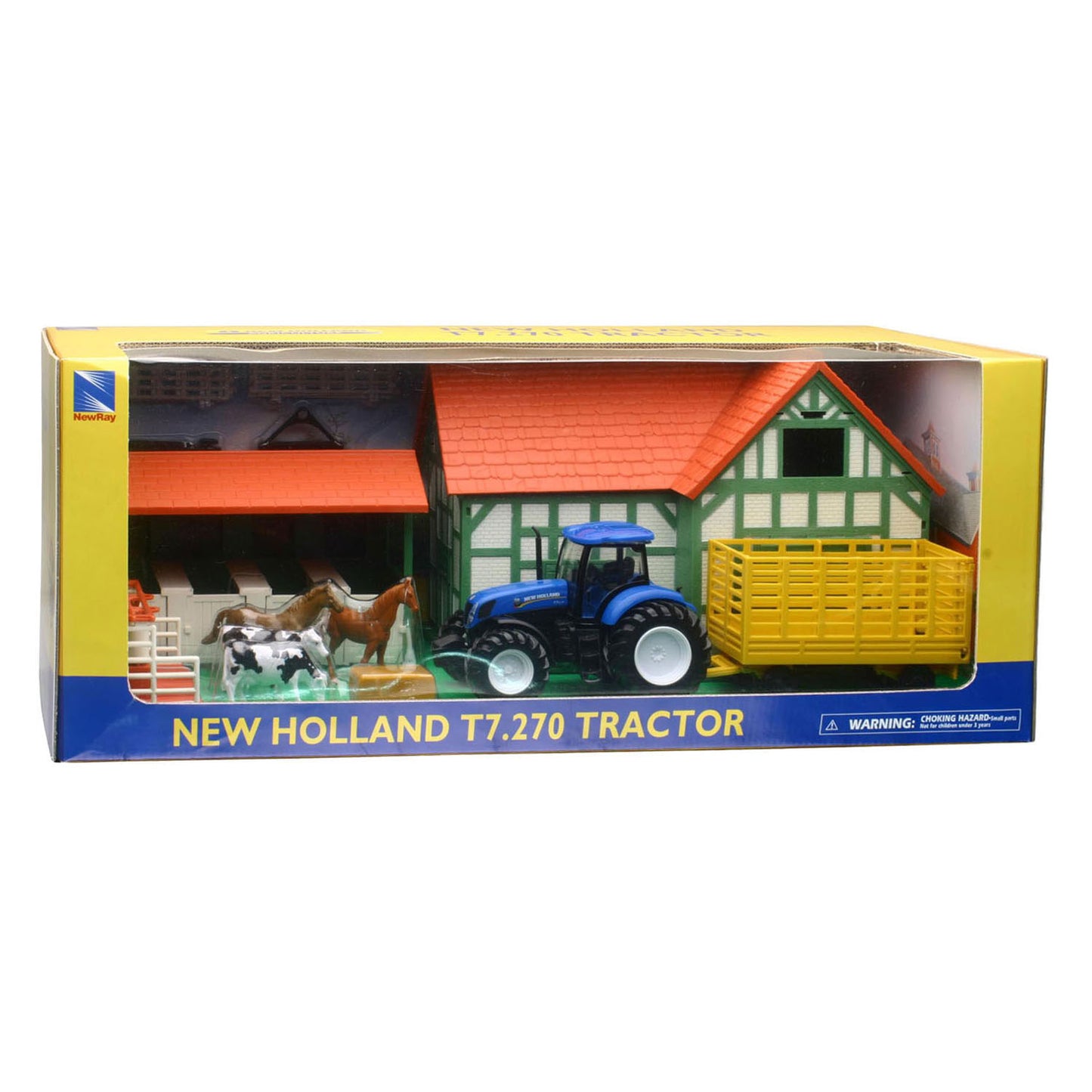Granja rural con tractor New Holland T7.270