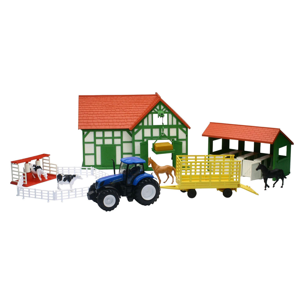 Granja rural con tractor New Holland T7.270