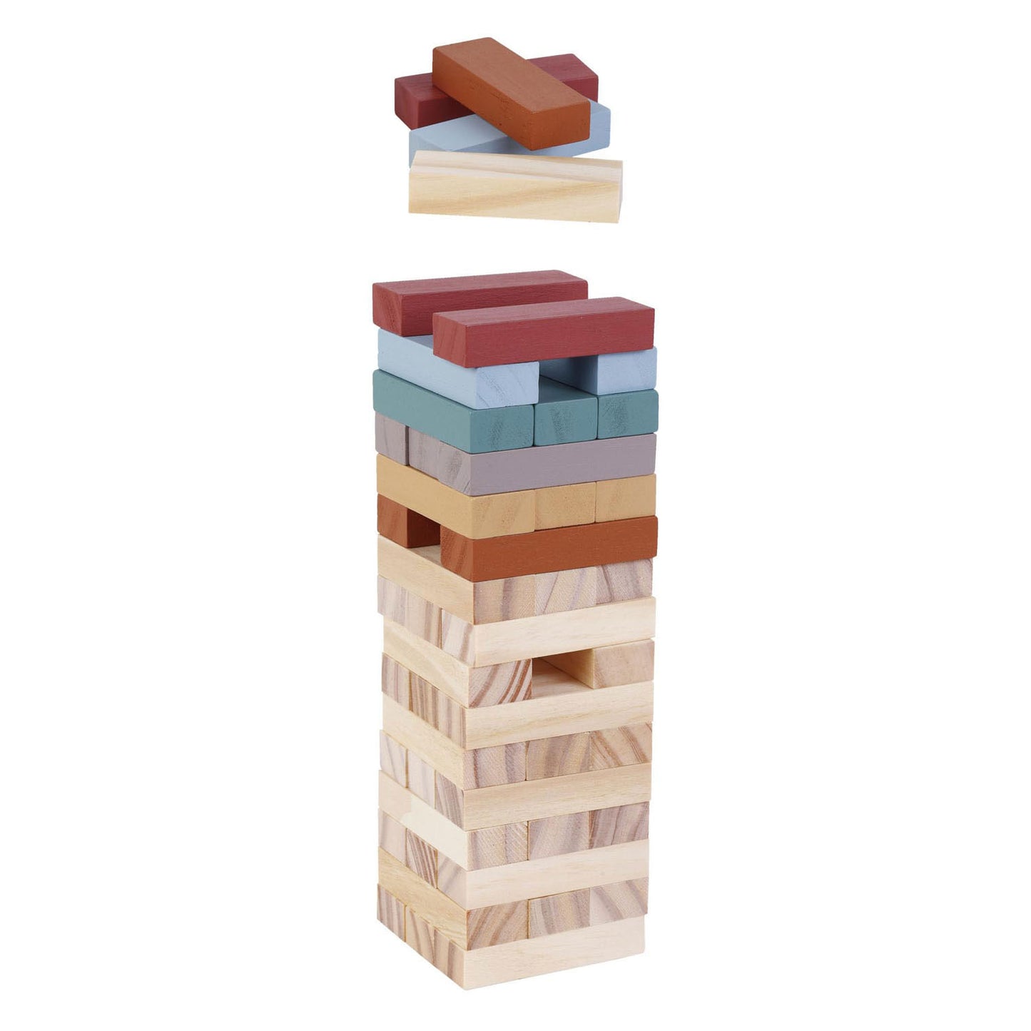 Torre in blocchi di legno - 48 pezzi.