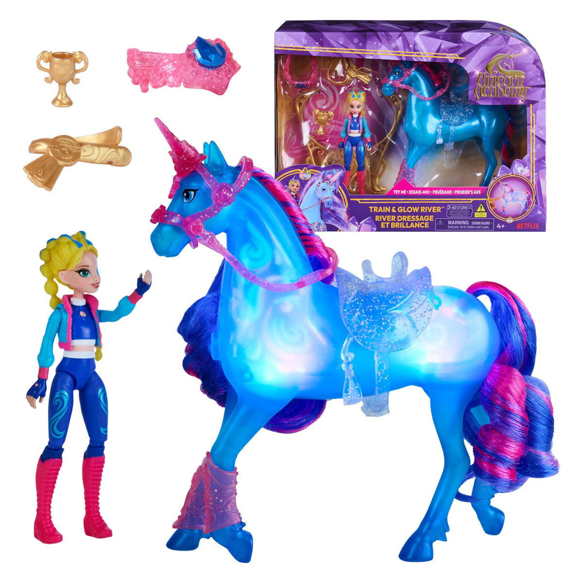 Unicorn academy train and glow river