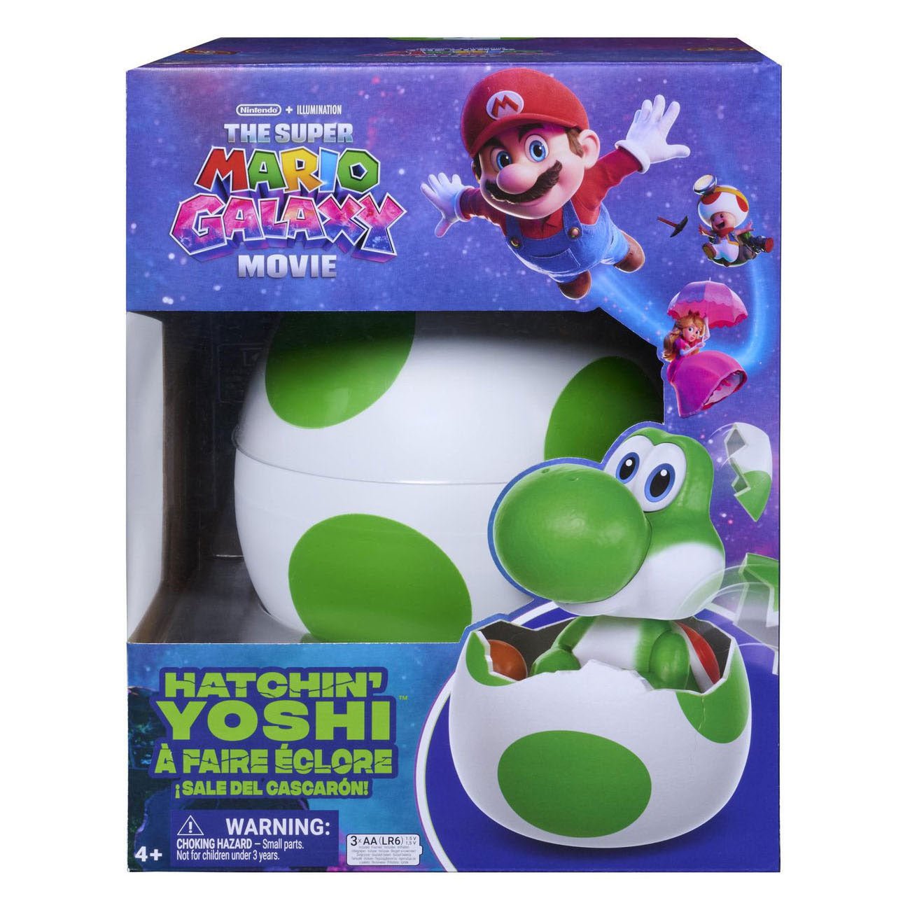 Hatchin' yoshi super mario galaxy the movie interactief yoshi figuurtje