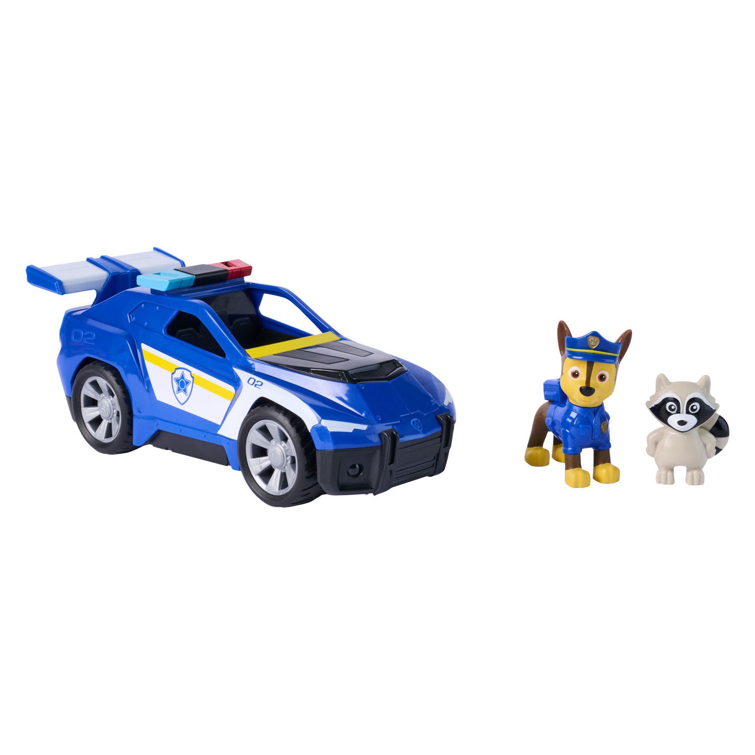 Patrulla canina - búsqueda y rescate - vehículo de persecución con función de retroceso de 2 figuras - vehículos de juguete