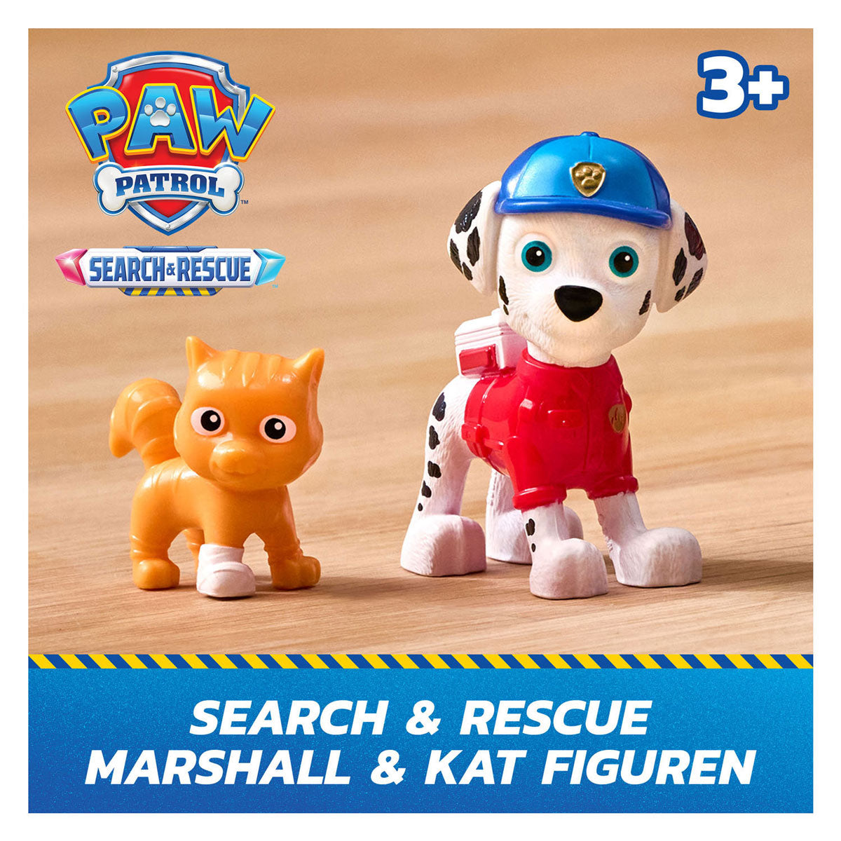 Patrulla canina - rescate de búsqueda - vehículo de rescate de marshall con función de retroceso de 2 figuras - vehículos de juguete
