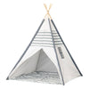 Tipi con bastoncini di legno e tappeto - 120x120x150 cm