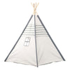 Tipi con bastoncini di legno e tappeto - 120x120x150 cm