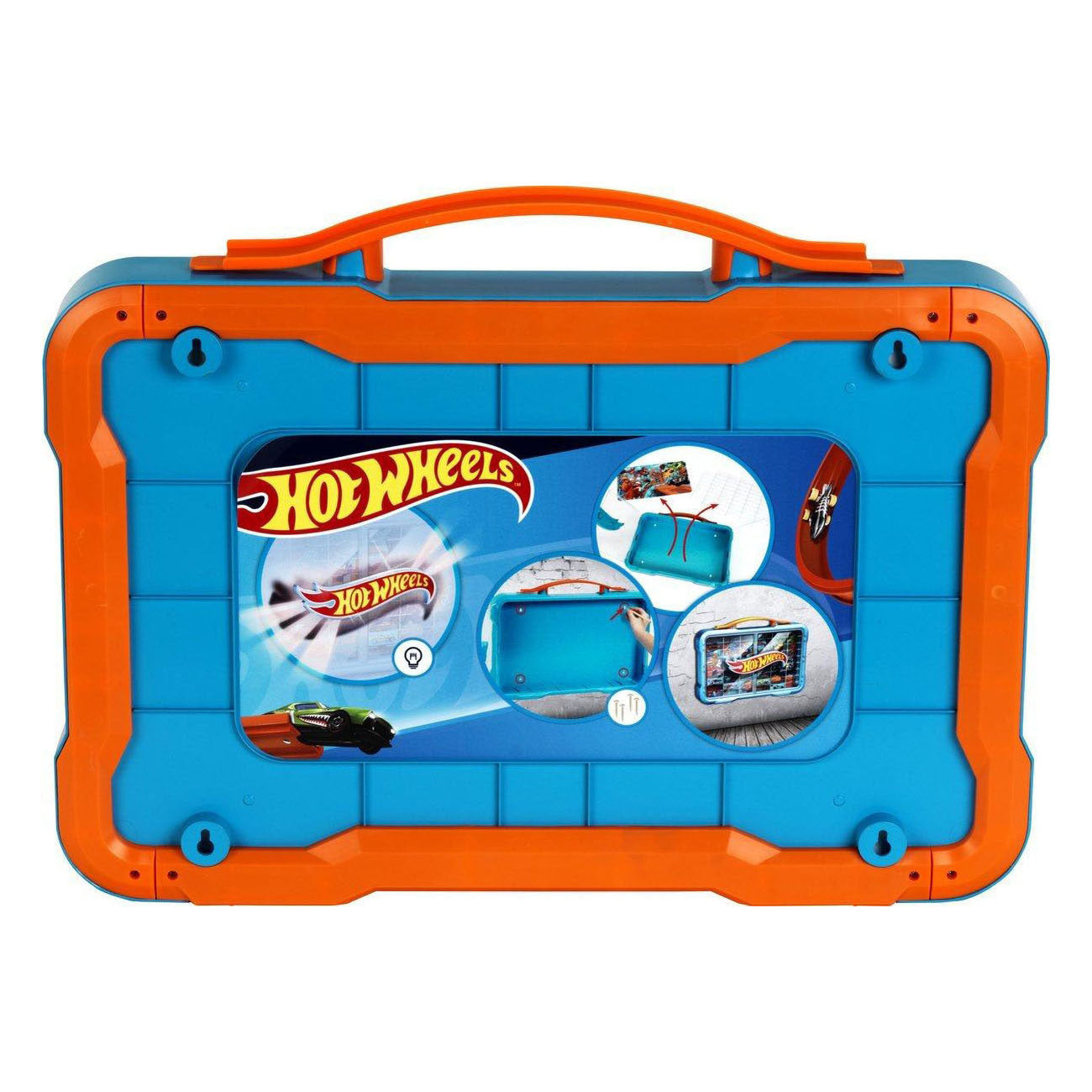 Klein Toys Hot Wheels - valigetta da collezione - vetrina - adatta per 54 auto - blu arancione