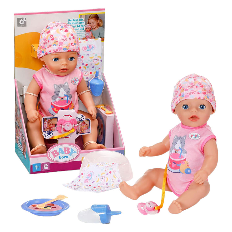 Bebé nacido tacto suave niña lena rosa - 36cm