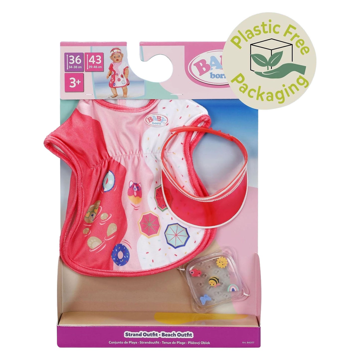 Conjunto de playa para bebé nacido - 43 cm