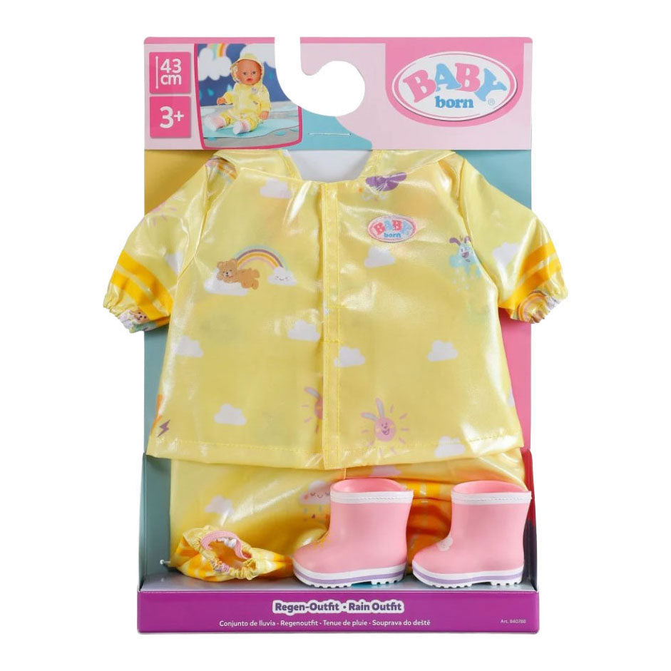 Conjunto de lluvia para bebé nacido - 43 cm