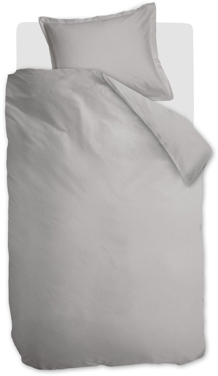 Copripiumino Ambiante satin uni - singolo - 140 x 200 220 cm - grigio