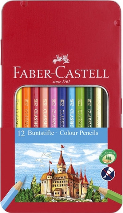 Matite colorate Faber-castell - castello - latta 12 pezzi - fc-115801