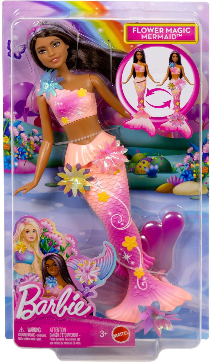 Barbie Fantasy Garden Flower Mermaid morena