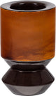 Woood kiva kandelaar 20x12 cm - metaal - bruin - 20x12x12 cm