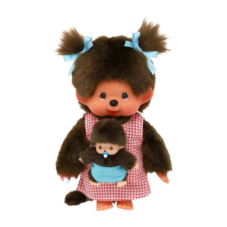 Bandai monchhichi - peluche mamá bebé