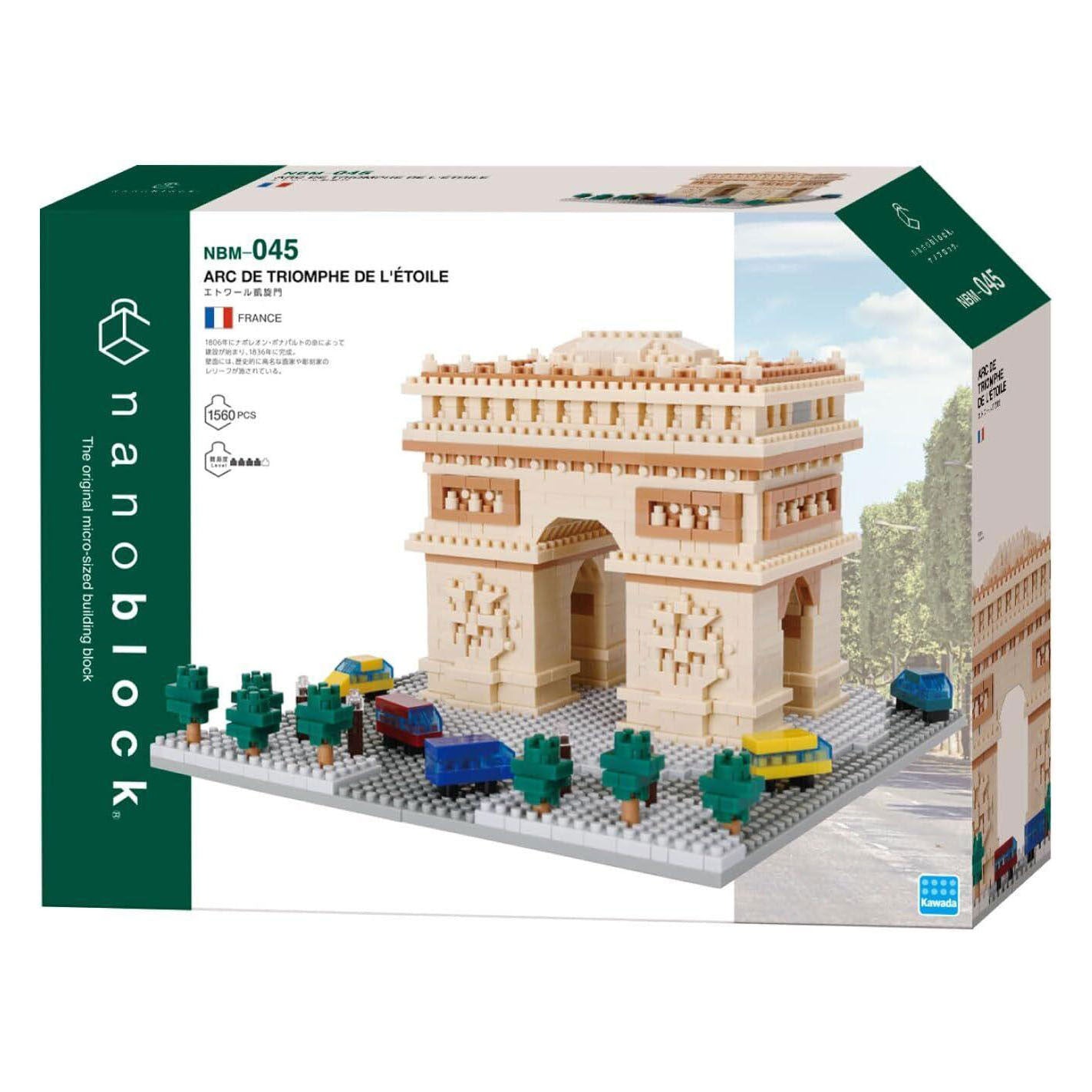 Juego de construcción Nanoblock Arc de Triomphe Deluxe - 1560 piezas.
