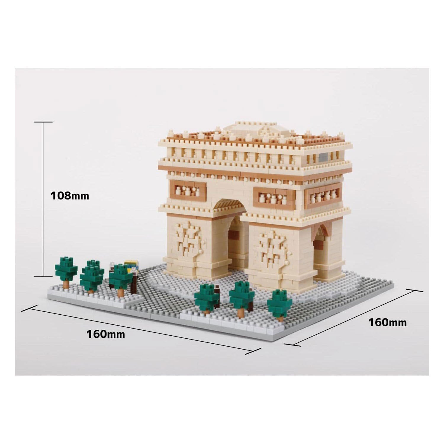 Juego de construcción Nanoblock Arc de Triomphe Deluxe - 1560 piezas.