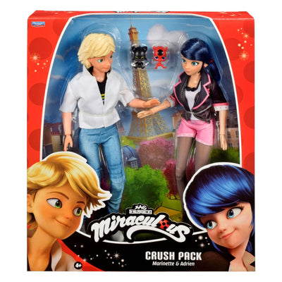 Bandai Conjunto de muñecas Marinette Miraculous Adrien - 26 cm