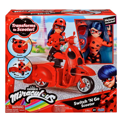 Scooter milagroso Bandai con muñeca mariquita.