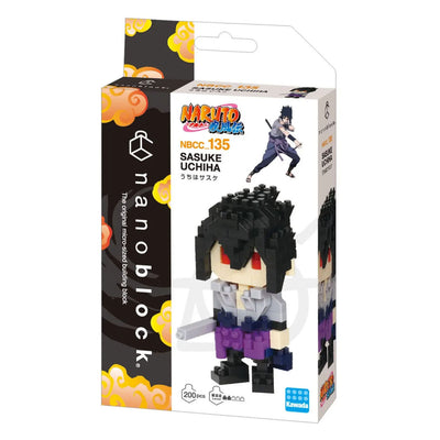 Bandai - nanoblock - sasuke uchiha - naruto shippuden - mini figura in mattoni - set di costruzione - kit di costruzione di figure manga pixel - nbcc135