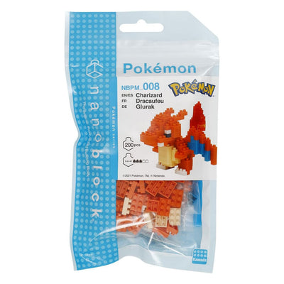Bandai - nanoblock - charizard - pokémon - mini personaggio in mattoncini - set di costruzione - pixel charizard pokémon charizard figure kit di costruzione - nbpm008