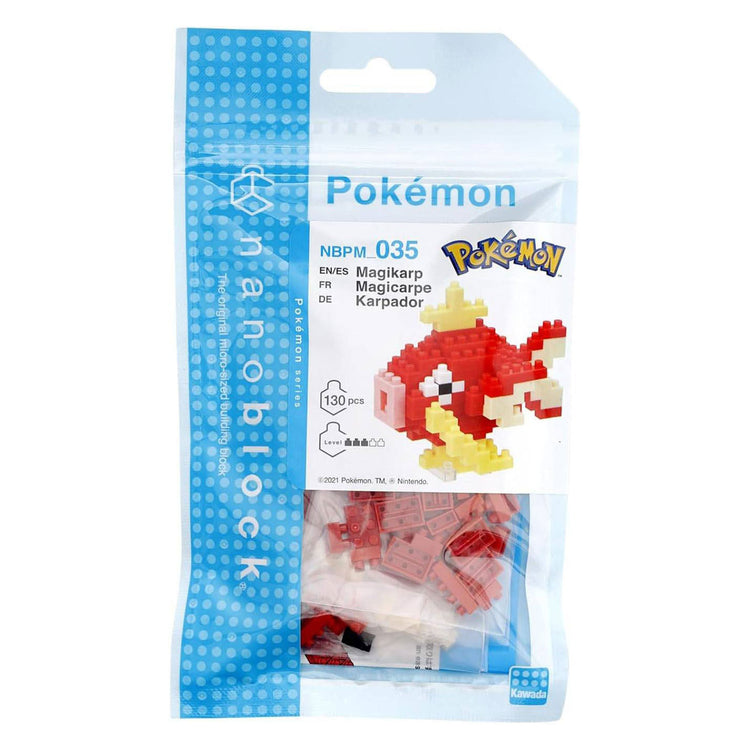Juego de construcción de nanobloques Pokémon Magikarp - 130 piezas.