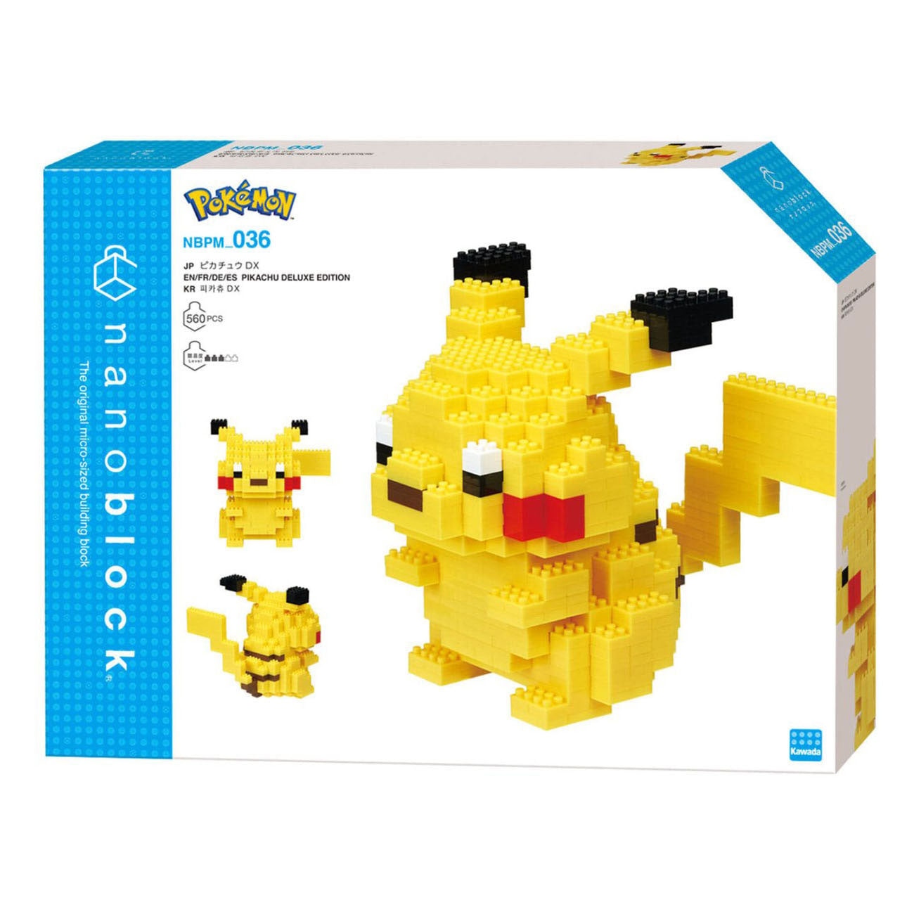 Bandai nanoblock bouwset pokémon pikachu deluxe - 560st.