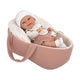 Elegance babyto babydoll rosa con cestino per il trasporto e cuscino - 33 cm