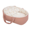 Muñeco bebé Elegance babyto rosa con cesta de transporte y almohada - 33 cm