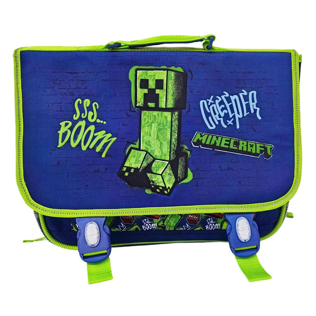 Zaino scolastico Minecraft 2 scomparti con tasca frontale - 31,5x41x15 cm