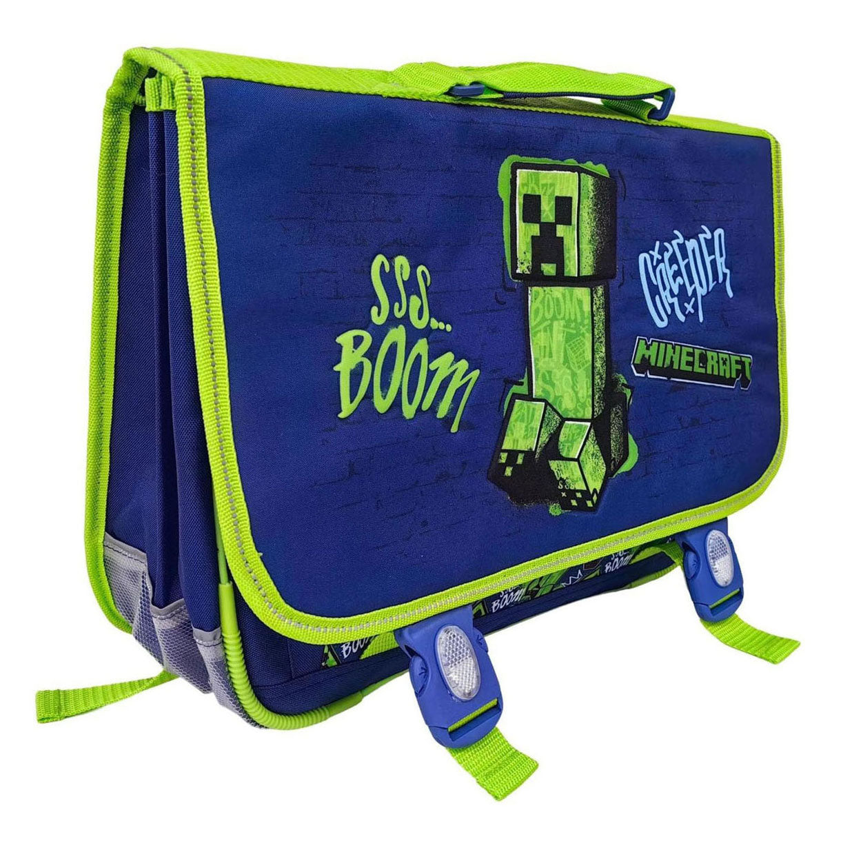 Zaino scolastico Minecraft 2 scomparti con tasca frontale - 31,5x41x15 cm