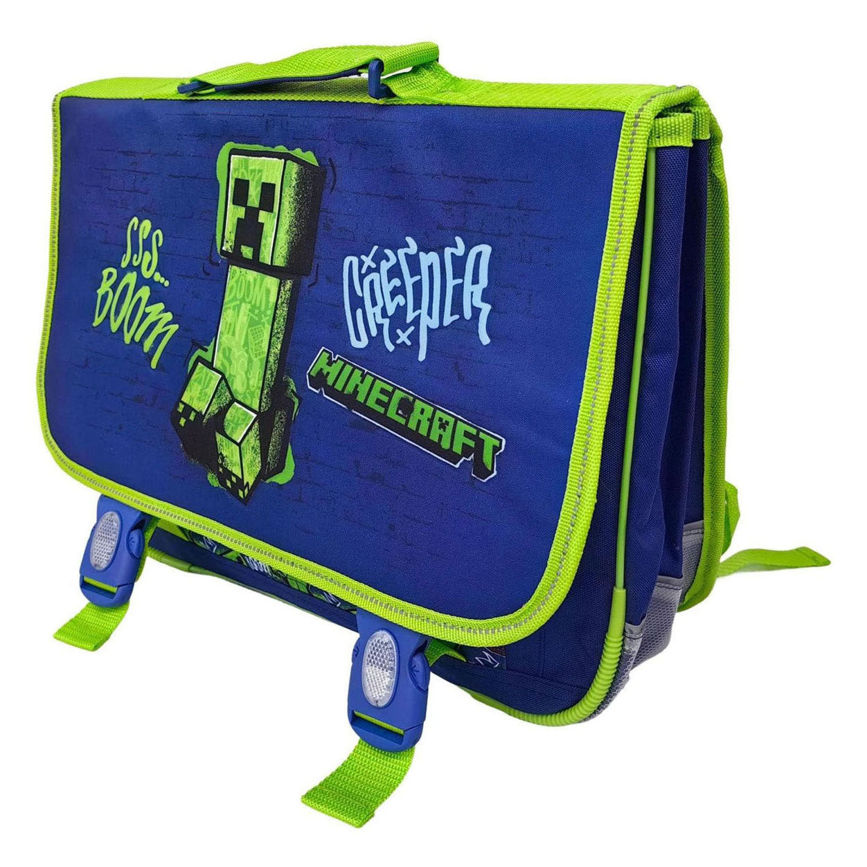 Zaino scolastico Minecraft 2 scomparti con tasca frontale - 31,5x41x15 cm