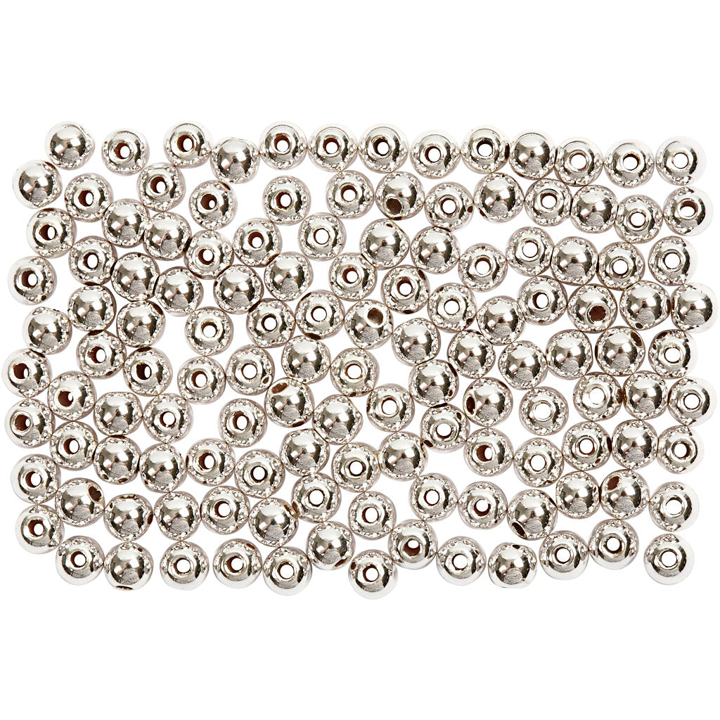 Perle di cera Creative Company, d 3 mm, misura buco 0,7 mm, argento, 150 pezzi 1 scatola