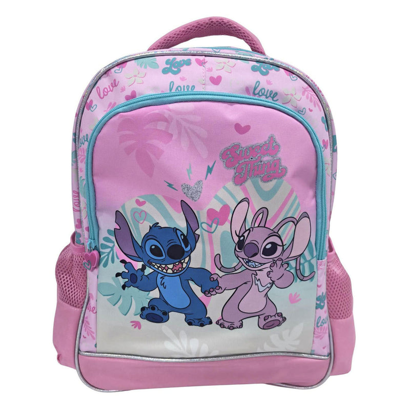 Disney stitch love backpack 3 compartments with side pockets