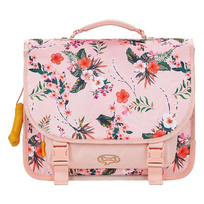 Borsa da scuola con fiori di pietre e ossa