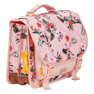 Borsa da scuola con fiori di pietre e ossa