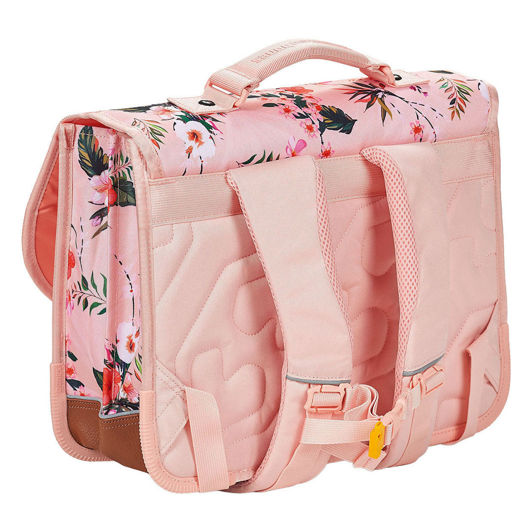 Borsa da scuola con fiori di pietre e ossa