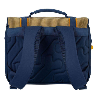 Borsa per libri Stones and Bones in velluto a coste kaki miele cassis