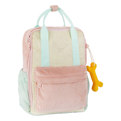 Mochila de pana Stones and Bones con diseño de flor de menta y hiedra
