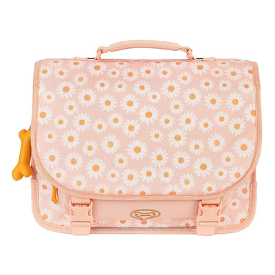 Zaino per la scuola con pietre e ossa, margherite in fiore e giglio