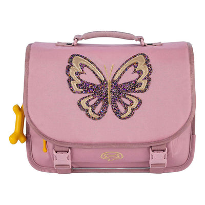 Stones and bones glitter butterfly lilac lily school bag