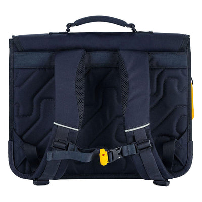 Borsa da scuola in cedro blu scuro con farfalle glitterate pietre e ossa