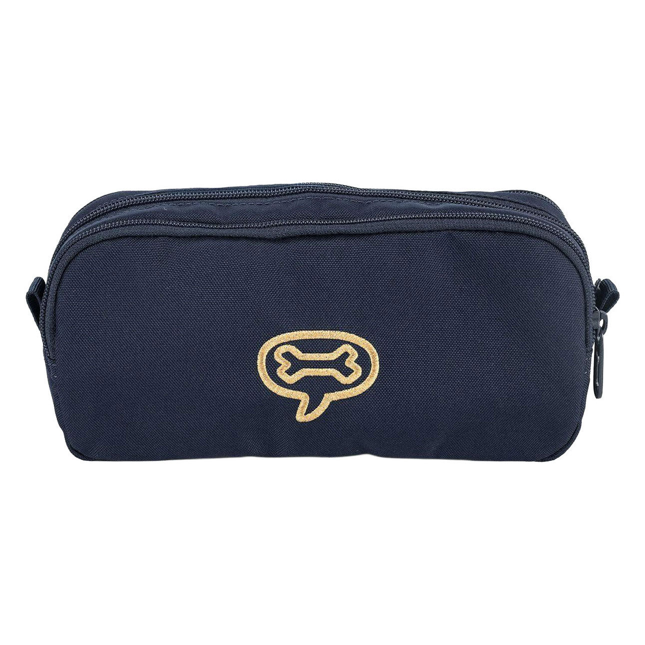 Pietre e ossa Rowan 2.0 - astuccio - astuccio per bambini - 3 scomparti - farfalla glitterata - blu scuro