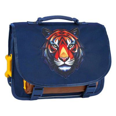 Zaino scolastico con pietre e ossa, sfaccettatura di tigre, loto indaco