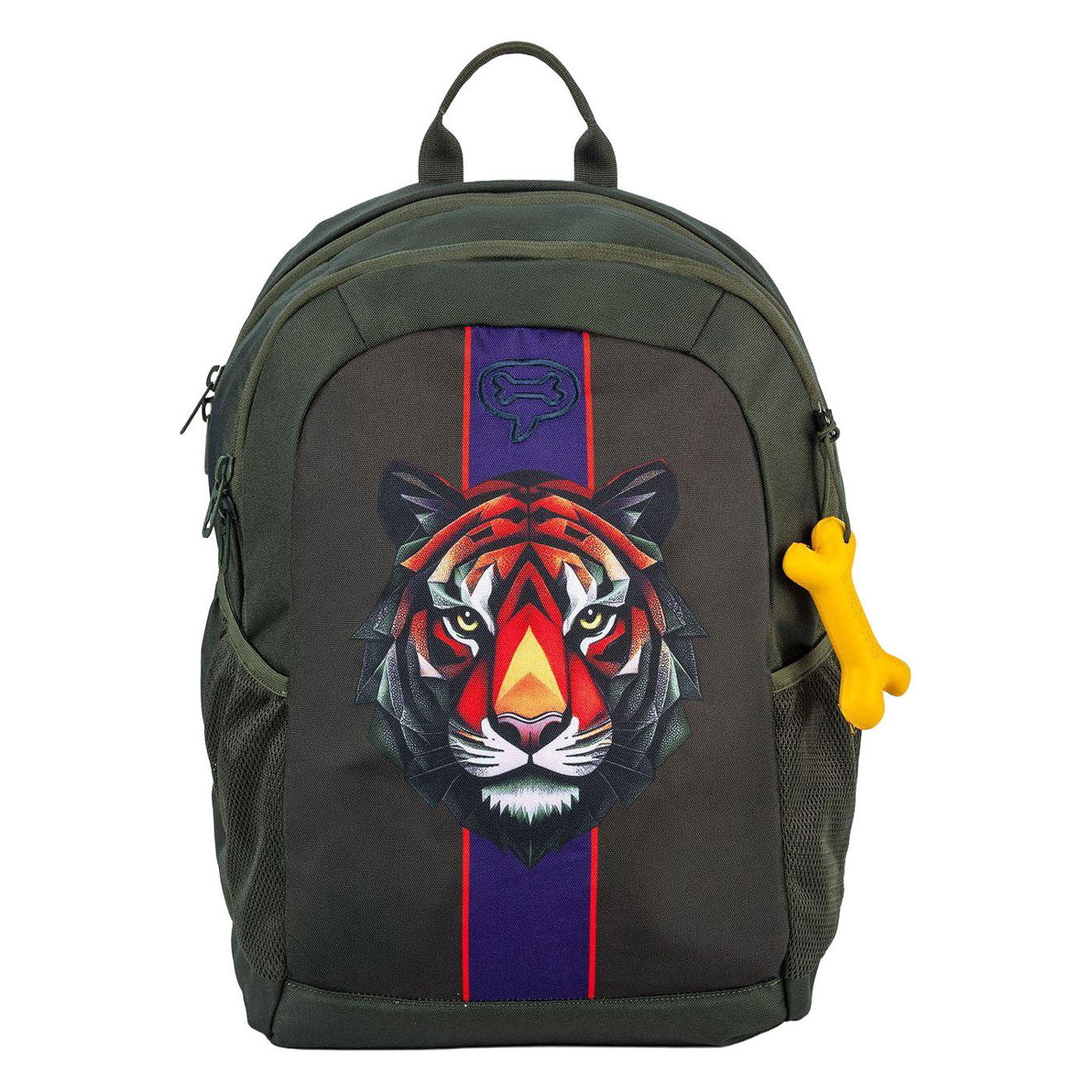 Stones and bones tiger facet khaki elan backpack